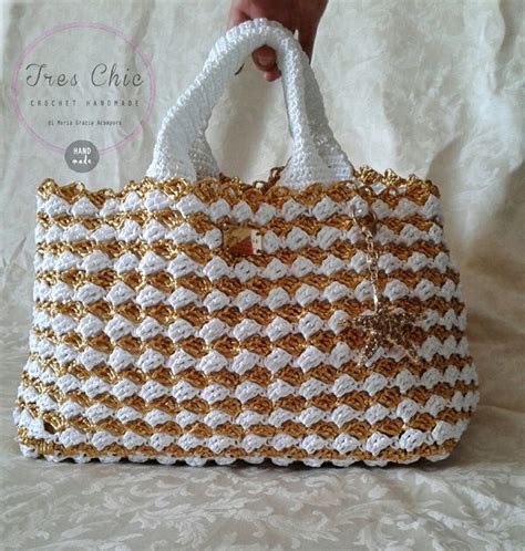 crochet borse uncinetto prada|Come realizzare il punto Prada, per borsa all'uncinetto .